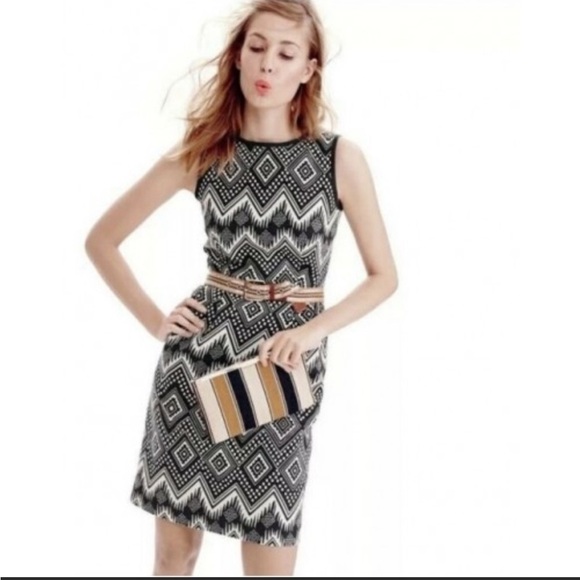 J. Crew Dresses & Skirts - J.CREW sleeveless diamond ikat dress with pockets style A1812 size 4